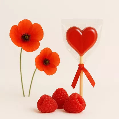 SUCETTES SANS SUCRES ARTISANALES -FRAMBOISE COQUELICOT