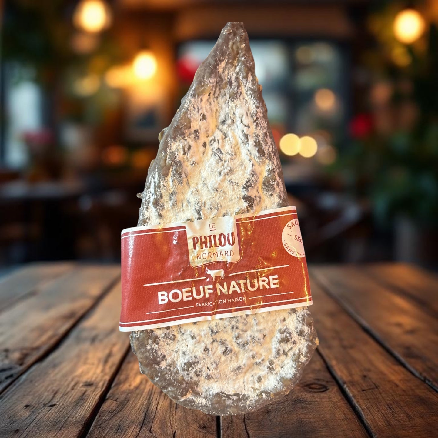 Saucisson sec au bœuf nature (sans peau) ddm 13/12