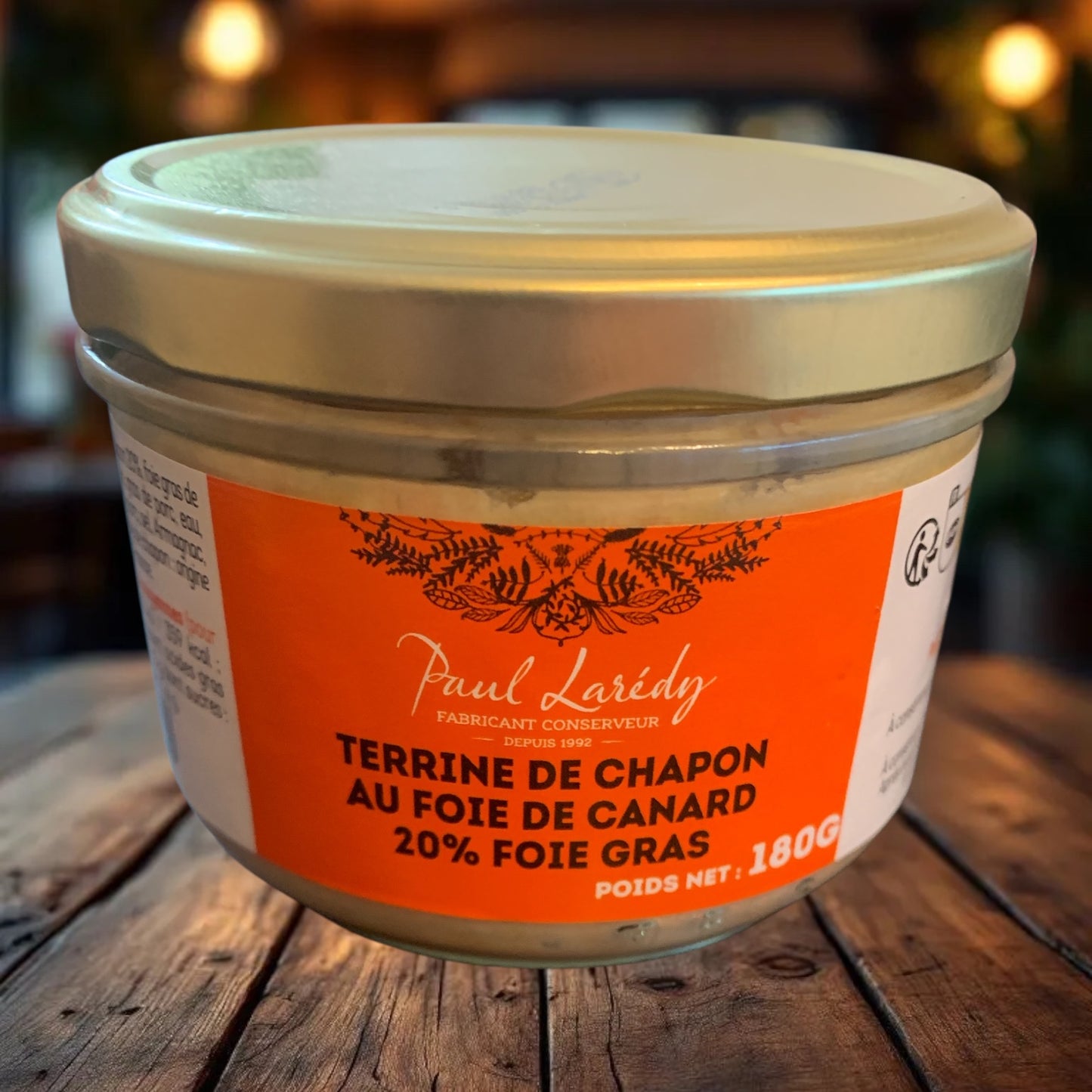 Terrine de Chapon au foie de canard, 20% foie gras