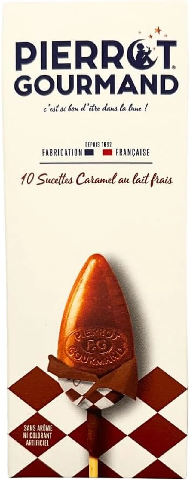 sucette caramel au lait frais boite de 10