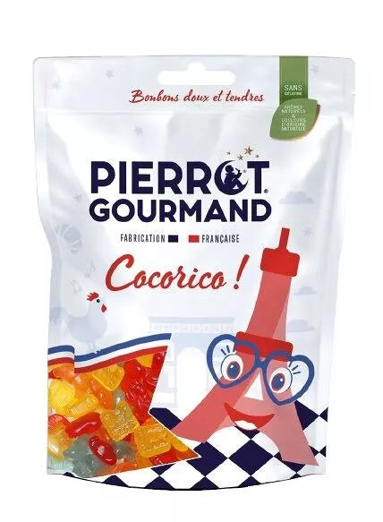 Sachet refermable 100g de bonbons gélifiés Cocorico