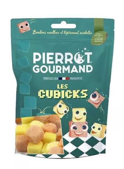 Sachet refermable 100g de bonbons gélifiés Cubicks
