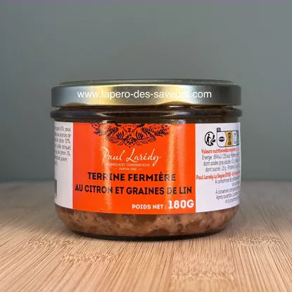 Terrine fermière au citron et graines de lin 180g