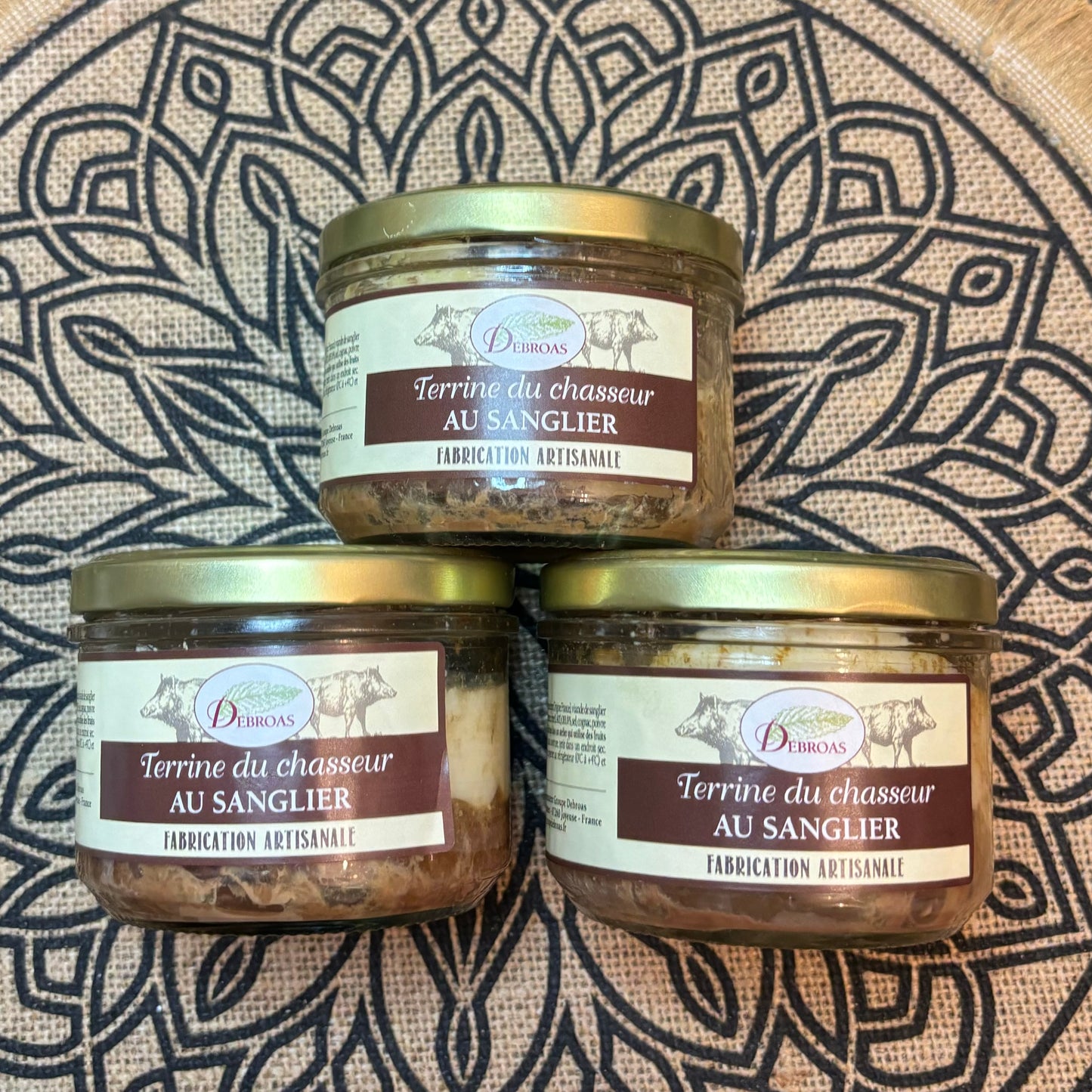 terrine artisanale du chasseur au sanglier 180gr