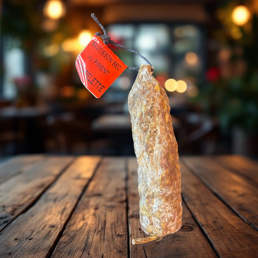 saucisson sec d'auvergne au piment d'espelette dur